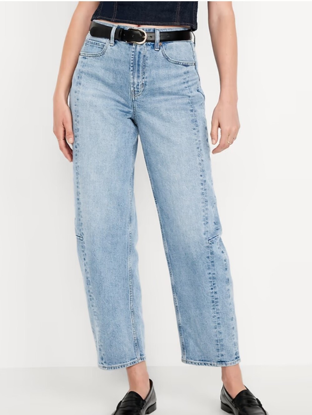 Old Navy Barrel Leg Jeans High Waist 12P Light Wash